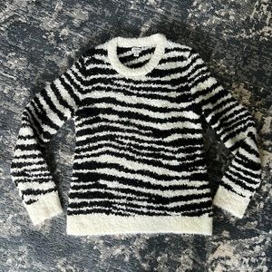 Jcrew zebra striped sweater